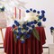 10 PCS Blue Artificial Roses Silk Fake Flowers with Long Stems Real Touch Faux Rose Bouquet for Wedding Centerpieces Home Office Hotel Party Decor